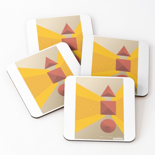 Item preview, Bauhaus - Retro / Art Deco architecture discipline from Berlin, Germany - Available in posters, etc - Shapes and Color in Yellow designed and sold by crazycollective.