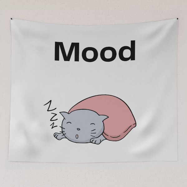 Item preview, sleeping Cat mood designed and sold by fluffyfriends.