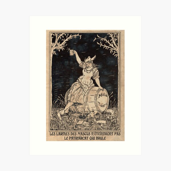 Item preview, Patriarchy & Male Tears - Feminist Poster - Black designed and sold by Loki Propagandart.