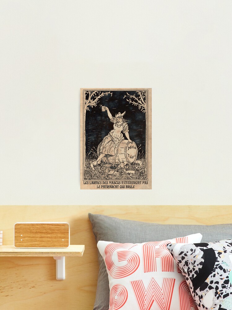 Thumbnail 2 of 3, Photographic Print, Patriarchy & Male Tears - Feminist Poster - Black designed and sold by EchoppeDeLoki.