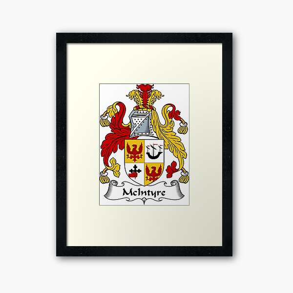 McIntyre Coat of Arms / McIntyre Family Crest Framed Art Print