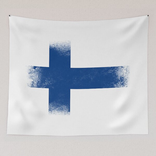 Item preview, Finland Flag designed and sold by psychoshadow.