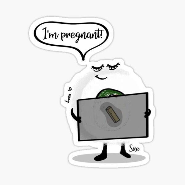 Sue Shee in pregnancy Sticker