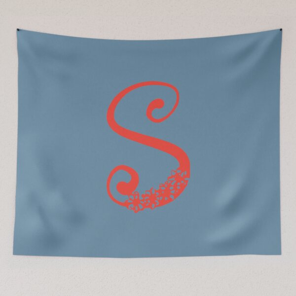 Item preview, Floral Initial monogram S designed and sold by Creative-draw.
