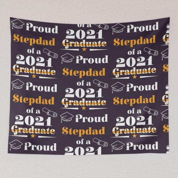 Item preview, Graduate Class of 2021 Proud Stepdad Family Graduation print designed and sold by doodabobs.