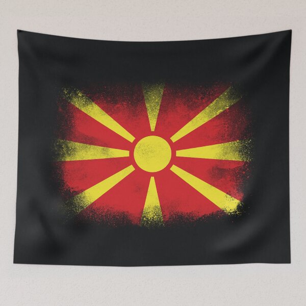 Item preview, North Macedonia Flag designed and sold by psychoshadow.
