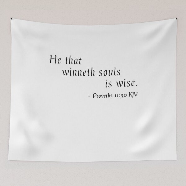 Item preview, Proverbs 11:30 KJV Gothic Black Print designed and sold by VerShirts.