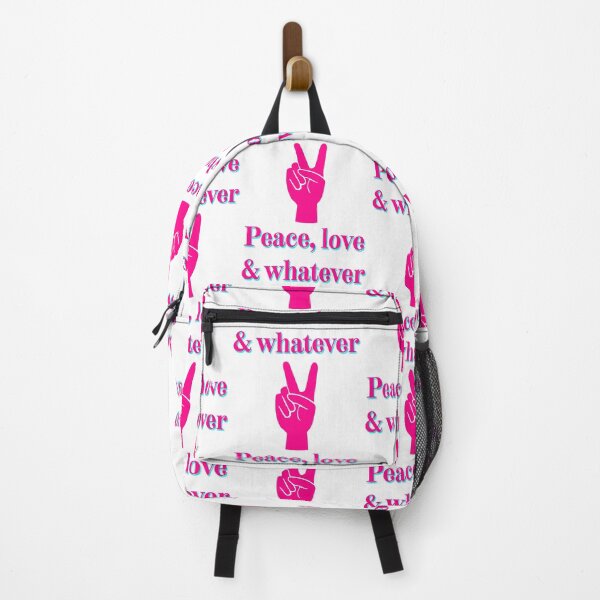 Item preview, Peace, Love and Whatever, Hippie Peace Sign, Pink designed and sold by WhimsicaliTee.