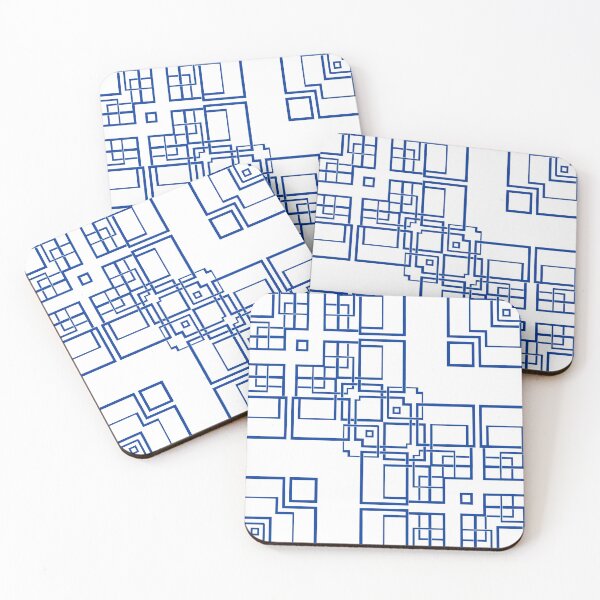 Item preview, Blue abstract shapes  designed and sold by wiwiart.