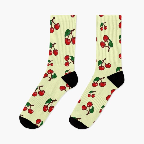 Item preview, Cute Red Cherry Pattern (Pastel Yellow Background )  designed and sold by Kodexstore.