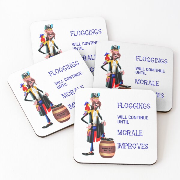 Item preview, Floggings Will Continue Until Morale Improves Pirate White designed and sold by KeysTreasures.