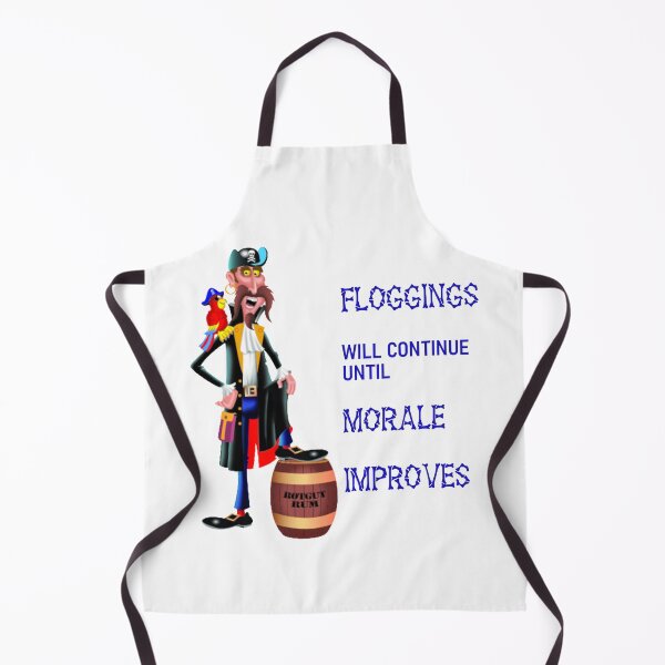 Item preview, Floggings Will Continue Until Morale Improves Pirate White designed and sold by KeysTreasures.