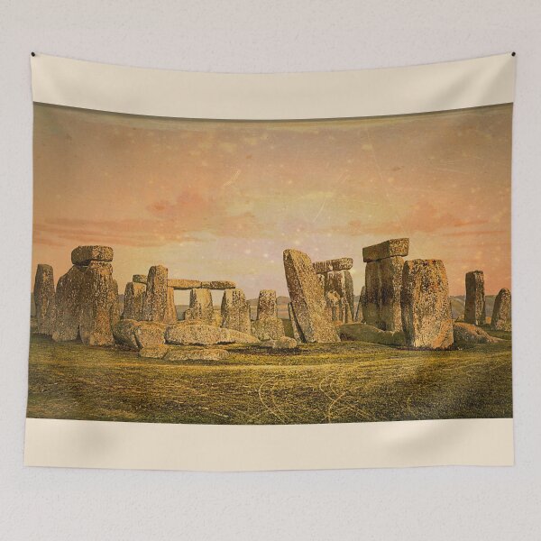 Item preview, Stonehenge, Salisbury Plain, England - Distressed Retro Photograph designed and sold by Retro Art Factory.