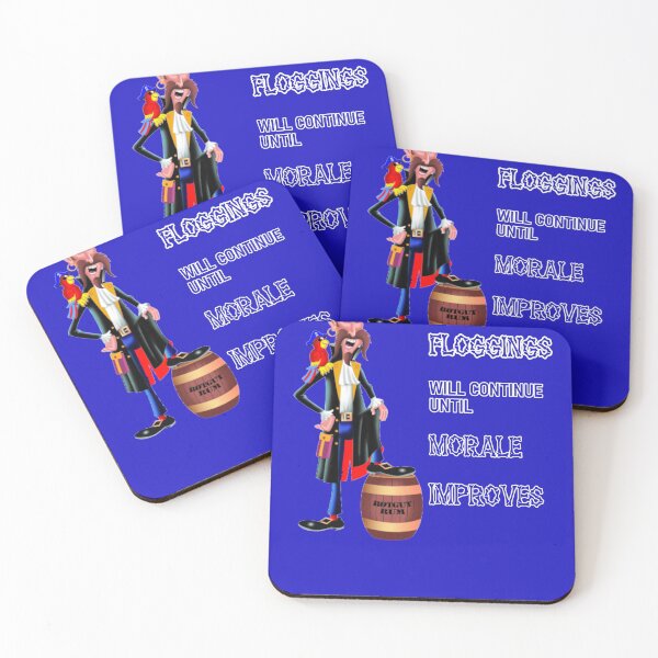 Item preview, Floggings Will Continue Until Morale Improves Pirate Blue designed and sold by KeysTreasures.