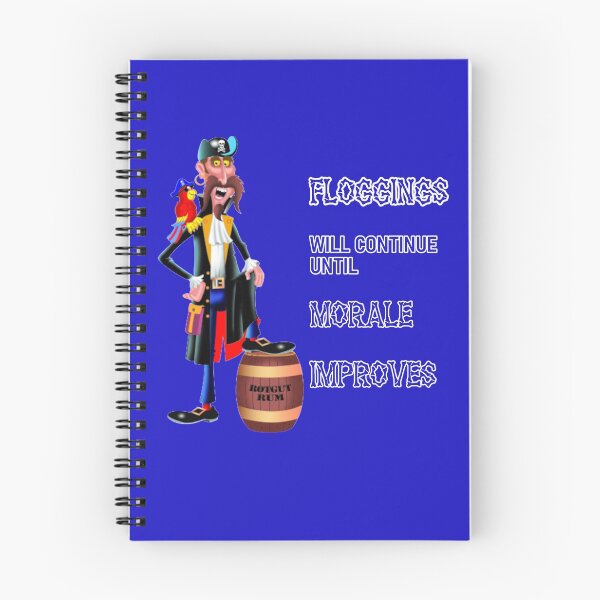 Item preview, Floggings Will Continue Until Morale Improves Pirate Blue designed and sold by KeysTreasures.
