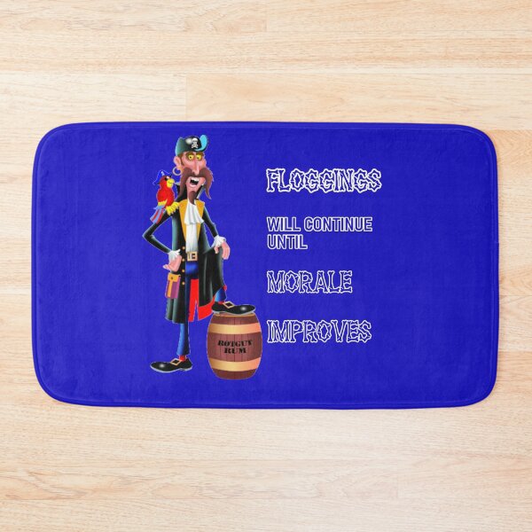 Item preview, Floggings Will Continue Until Morale Improves Pirate Blue designed and sold by KeysTreasures.