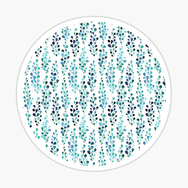 Turquoise foliage Sticker