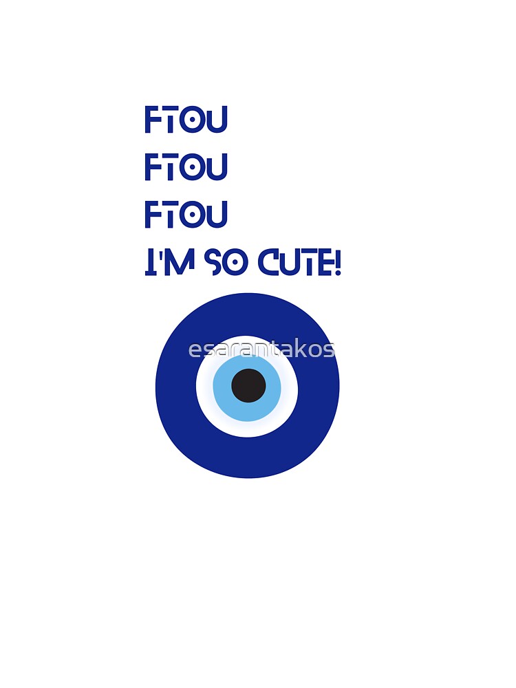 Greek Evil Eye Ftou Ftou Ftou I'm so Cute Baby One-Piece