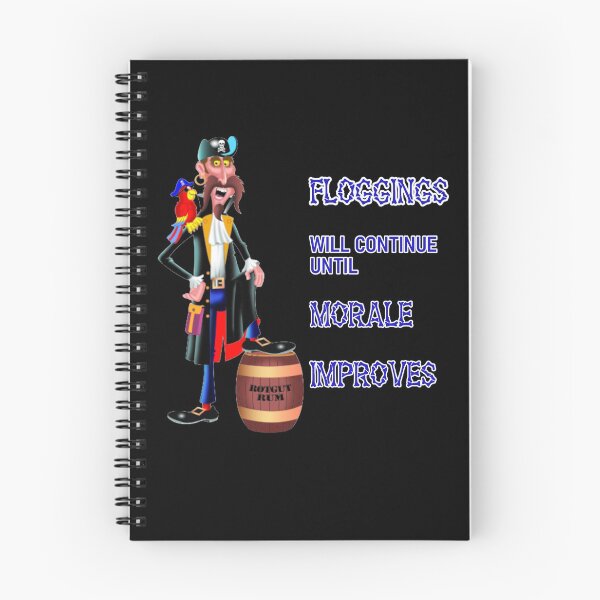 Item preview, Floggings Will Continue Until Morale Improves Pirate Black designed and sold by KeysTreasures.