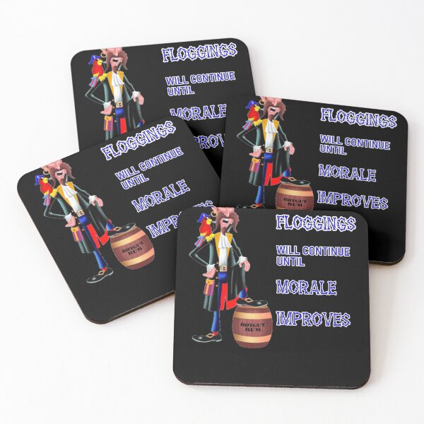 Item preview, Floggings Will Continue Until Morale Improves Pirate Black designed and sold by KeysTreasures.