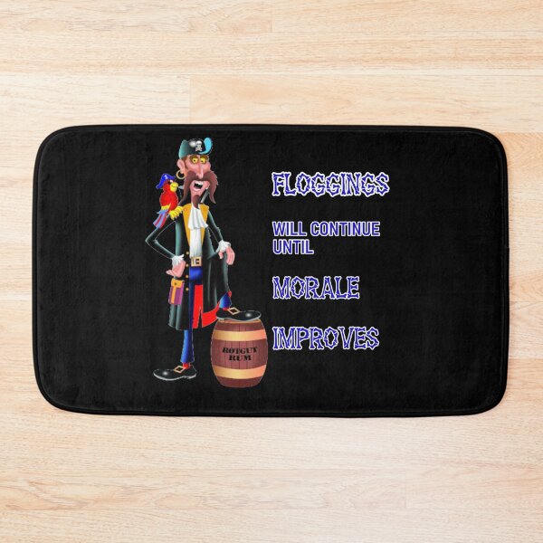 Item preview, Floggings Will Continue Until Morale Improves Pirate Black designed and sold by KeysTreasures.
