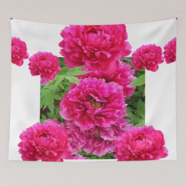 Item preview, FUCHSIA  COLORED PEONY FLOWER GARDEN ABSTRACT ART designed and sold by sharlesart.