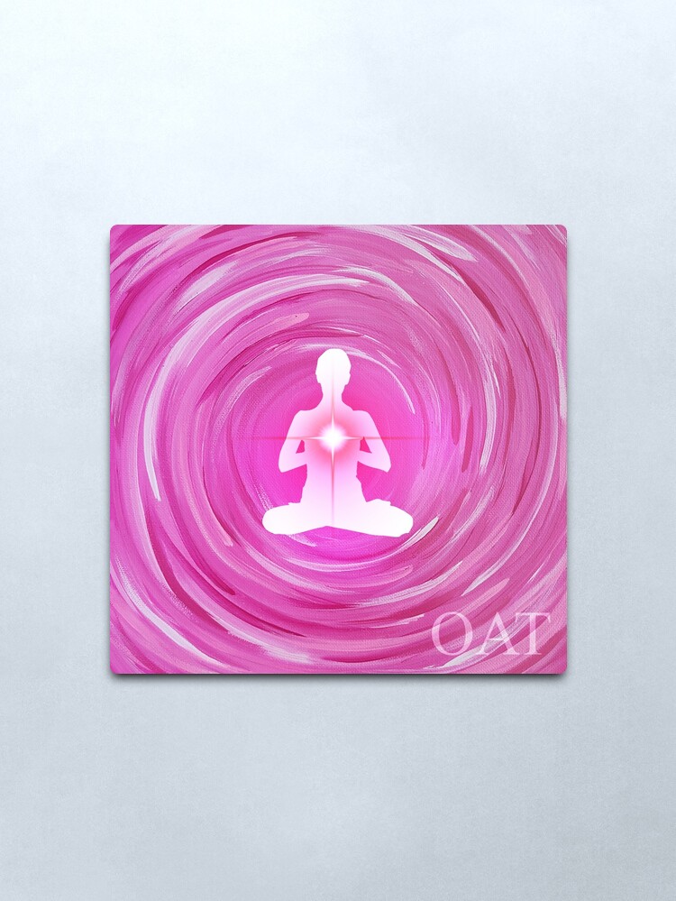 Alternate view of Pink Energy Aura of Compassion Metal Print