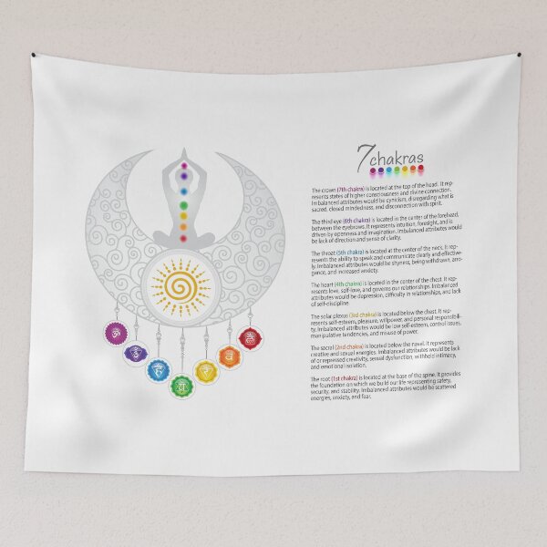 Item preview, Crescent Moon Sun Chakra Chart - WBG 59 designed and sold by serenaking.