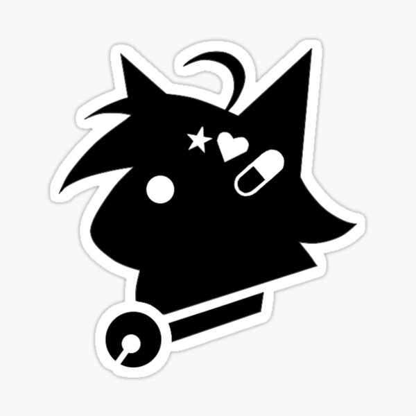 Black Catboy Sticker