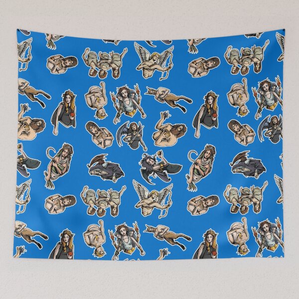 Item preview, Mythology figures design for Tapestry print on demand online apparel and Home decor #EuroLeague #Seed designed and sold by Sunnyhova.