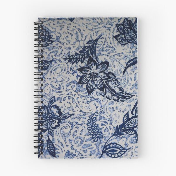 Item preview, Indigo Batik Textured Floral designed and sold by Leslie Rogers Todder.