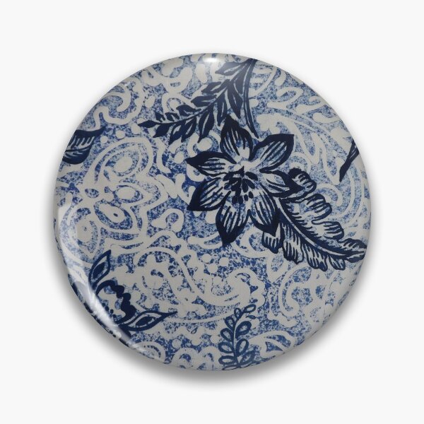 Item preview, Indigo Batik Textured Floral designed and sold by Leslie Rogers Todder.