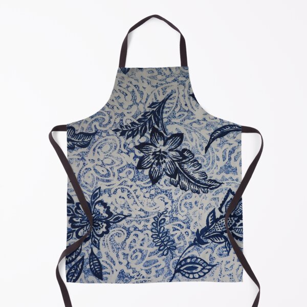 Item preview, Indigo Batik Textured Floral designed and sold by Leslie Rogers Todder.