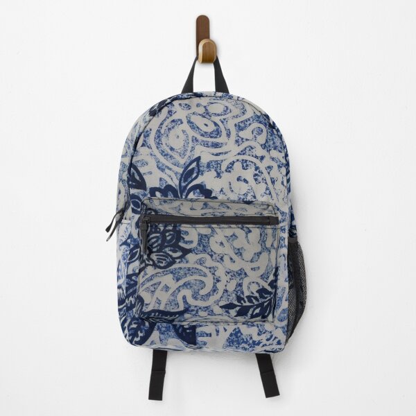 Item preview, Indigo Batik Textured Floral designed and sold by Leslie Rogers Todder.
