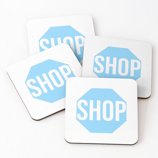 Item preview, blue shop stop sign designed and sold by mollsdesignss.