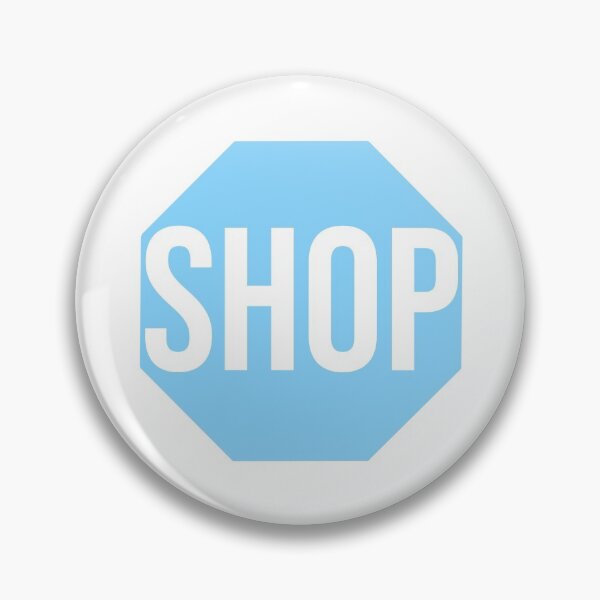 Item preview, blue shop stop sign designed and sold by mollsdesignss.