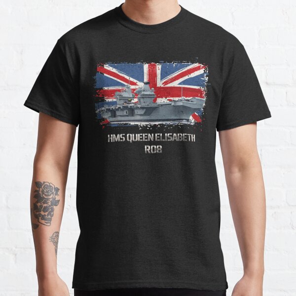 Aircraft carrier R08 HMS Queen Elisabeth Classic T-Shirt