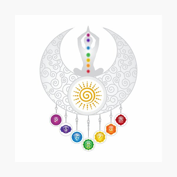 Item preview, 7 Chakra Female Moon & Sun - WBG 59  designed and sold by serenaking.
