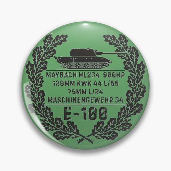 Item preview, German tank E-100 in a wreath of oak leaves designed and sold by FAawRay.