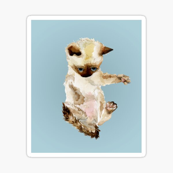 Siamese Kitten in the Sky Sticker