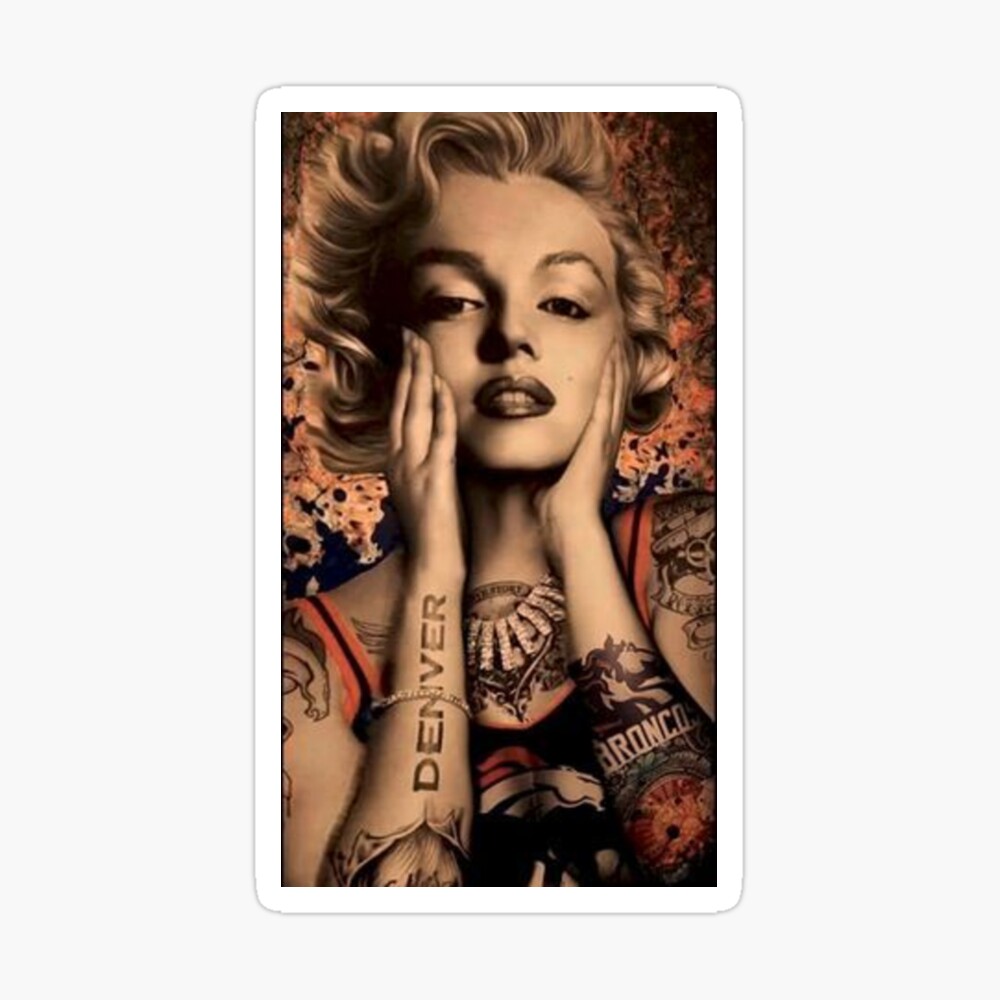 Marilyn Monroe Poster With Sexy Tattoo Behind Graffiti Wall 24 x 005  Poster by HSE USA  Walmartcom