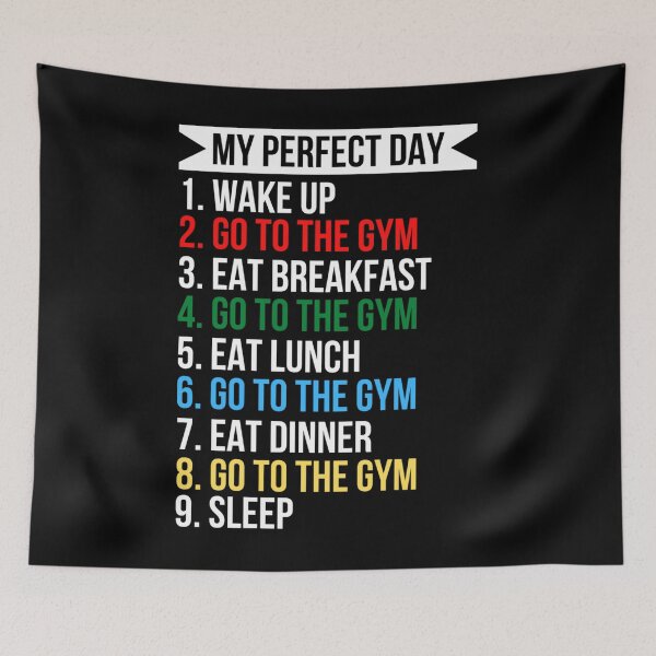 Item preview, My Perfect Day Going To The Gym designed and sold by Sonatablue.
