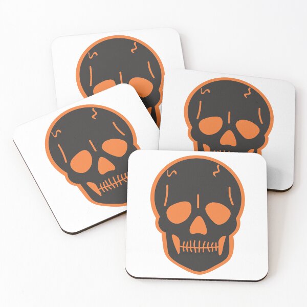 Item preview, orange skull designed and sold by mollsdesignss.