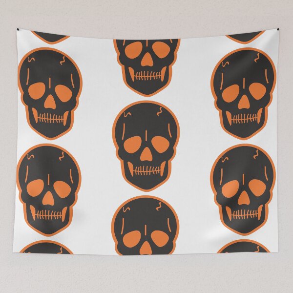 Item preview, orange skull designed and sold by mollsdesignss.
