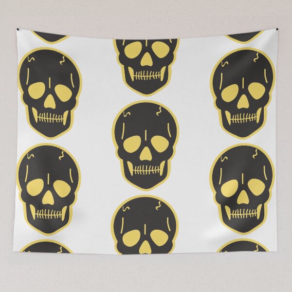 Item preview, yellow skull designed and sold by mollsdesignss.