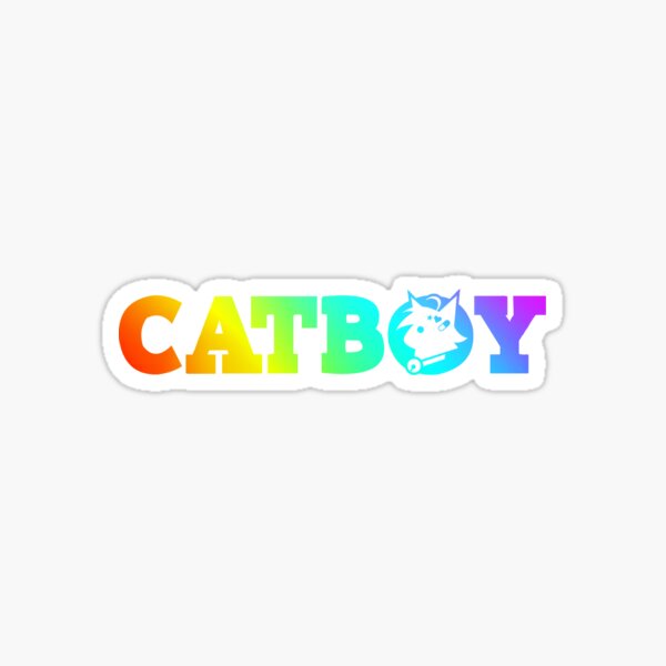 Rainbow Catboy Font Sticker