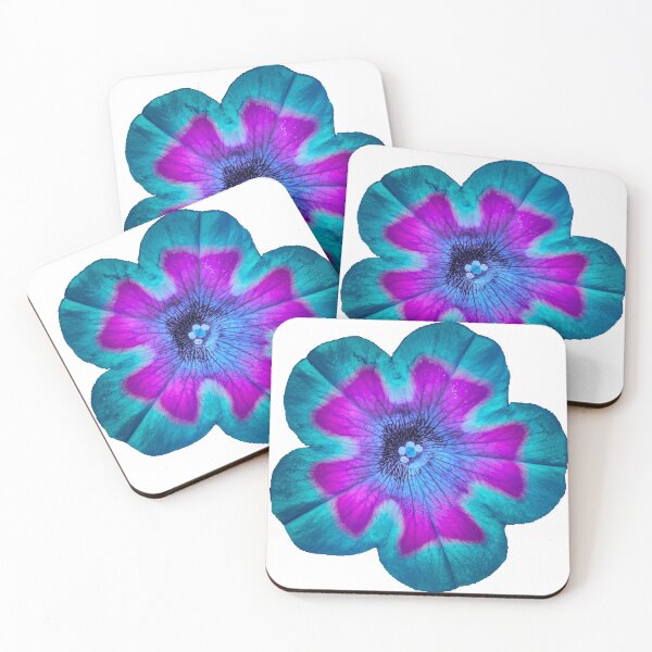 Item preview, Textured teal filtered flower photographic image designed and sold by AustaArt.