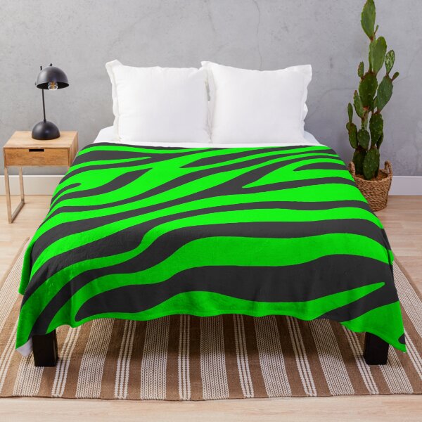 Item preview, Green Neon and Black Zebra stripes designed and sold by birdo-art.