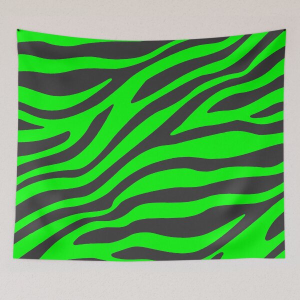 Item preview, Green Neon and Black Zebra stripes designed and sold by birdo-art.