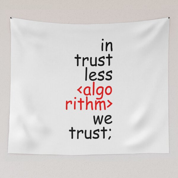 Item preview, IN TRUST LESS ALGORITHM WE TRUST designed and sold by Teeses.